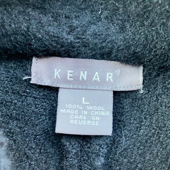 Kenar Embroidered Wool Cardigan Jacket Size Large Classic Holiday - Picture 5 of 6